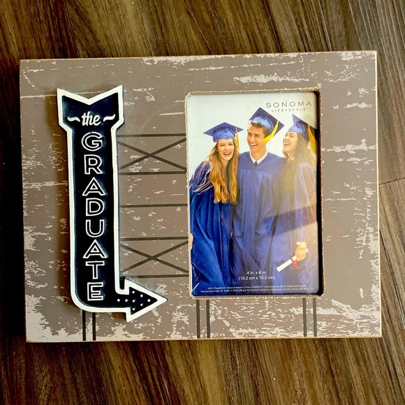 Sonoma Blue and Gray Graduation Picture Frame Accents - Picture 1 of 3